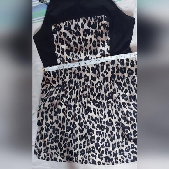 French Connection Sleeveless Animal Print Mini Y2K Chic Edgy Glam Dress - Picture 8 of 13